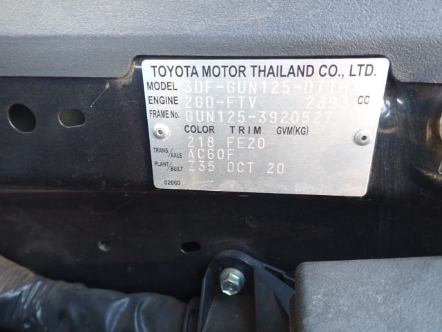 TOYOTA HILUX 2020/12