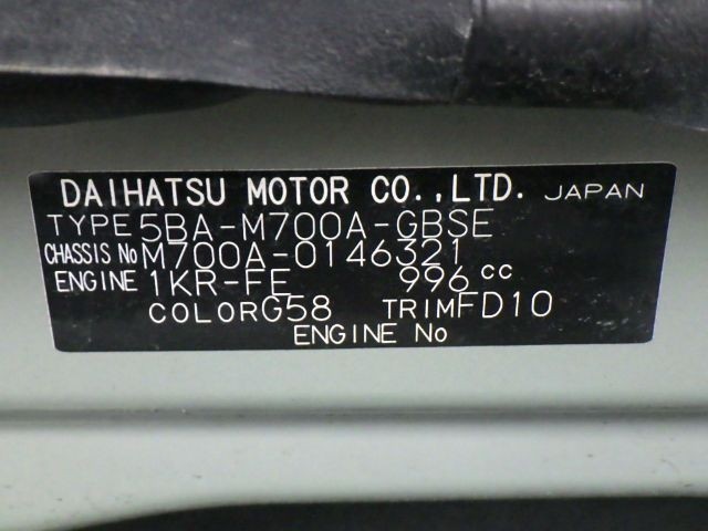 TOYOTA PASSO 2019/10